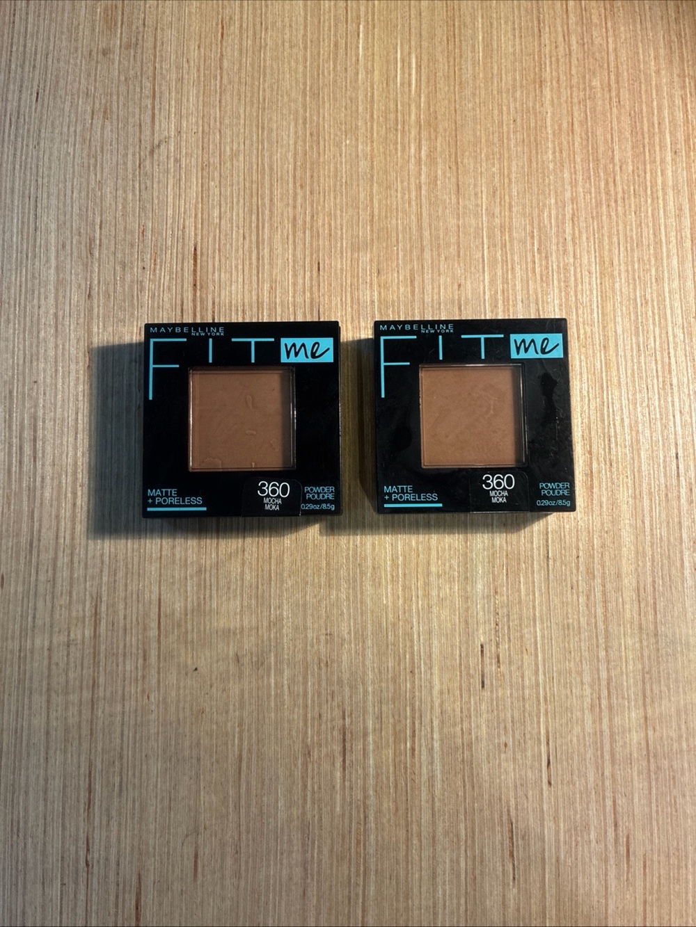 Maybelline Fit Me Matte + Poreless Pressed Powder - 360 Mocha Brown QTY 2